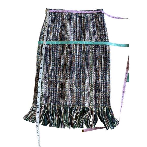 Anthropologie Maeve Tweed fringe skirt size 0 - Picture 2 of 11